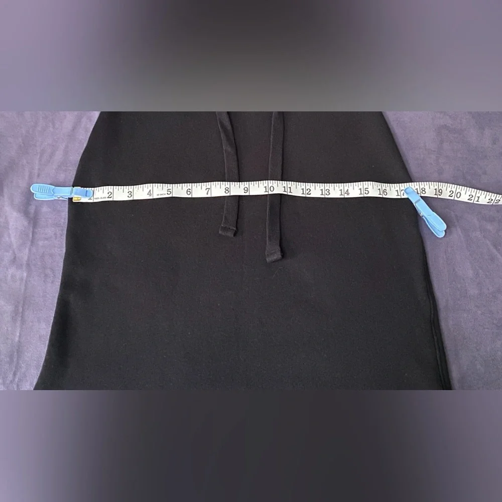 Frank & Eileen DONEGAL Unforgettable Tie Waist Skirt TRIPLE FLEECE Size: M Black - Picture 15 of 16